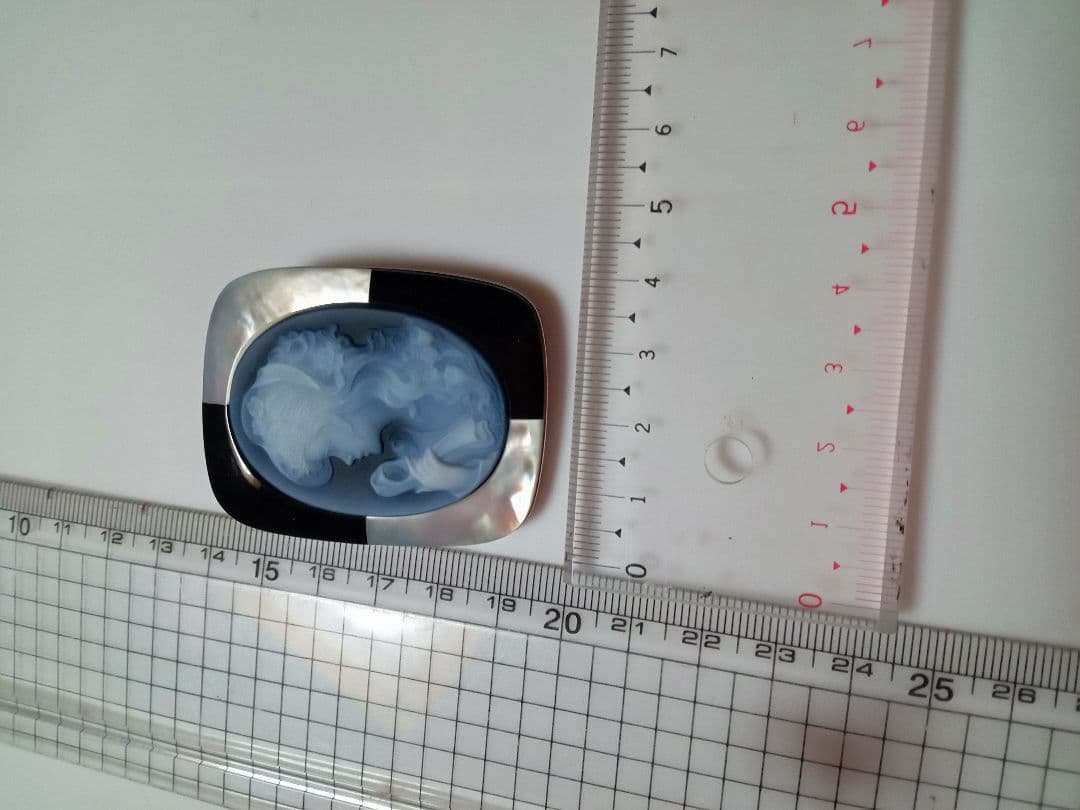 瑪瑙カメオ　K18WG