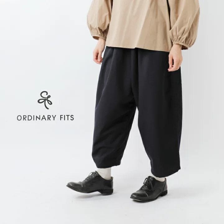 オーディナリーフィッツ✨ふんわり丸みバルーン コットンウール ボールパンツ日本製