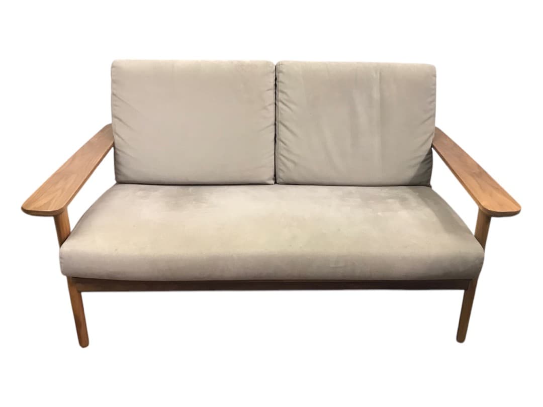 直接引取歓迎！karimoku WD43モデル 2人掛けソファ ビーチ材 北欧