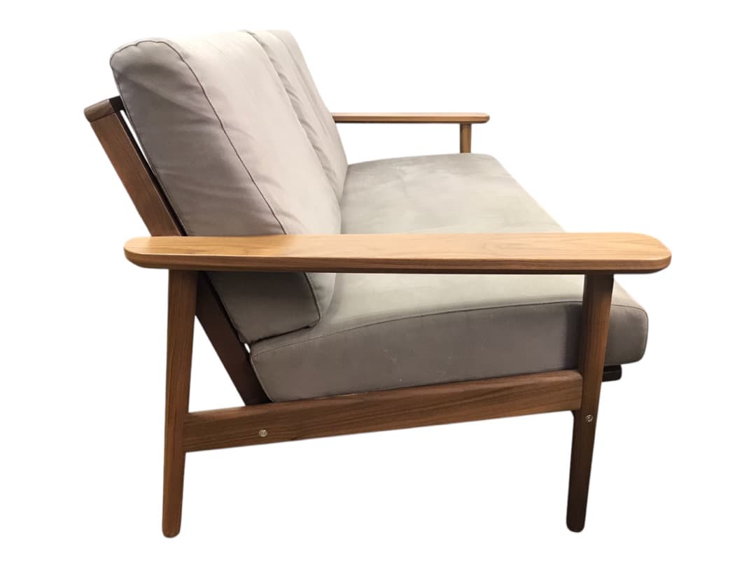 直接引取歓迎！karimoku WD43モデル 2人掛けソファ ビーチ材 北欧