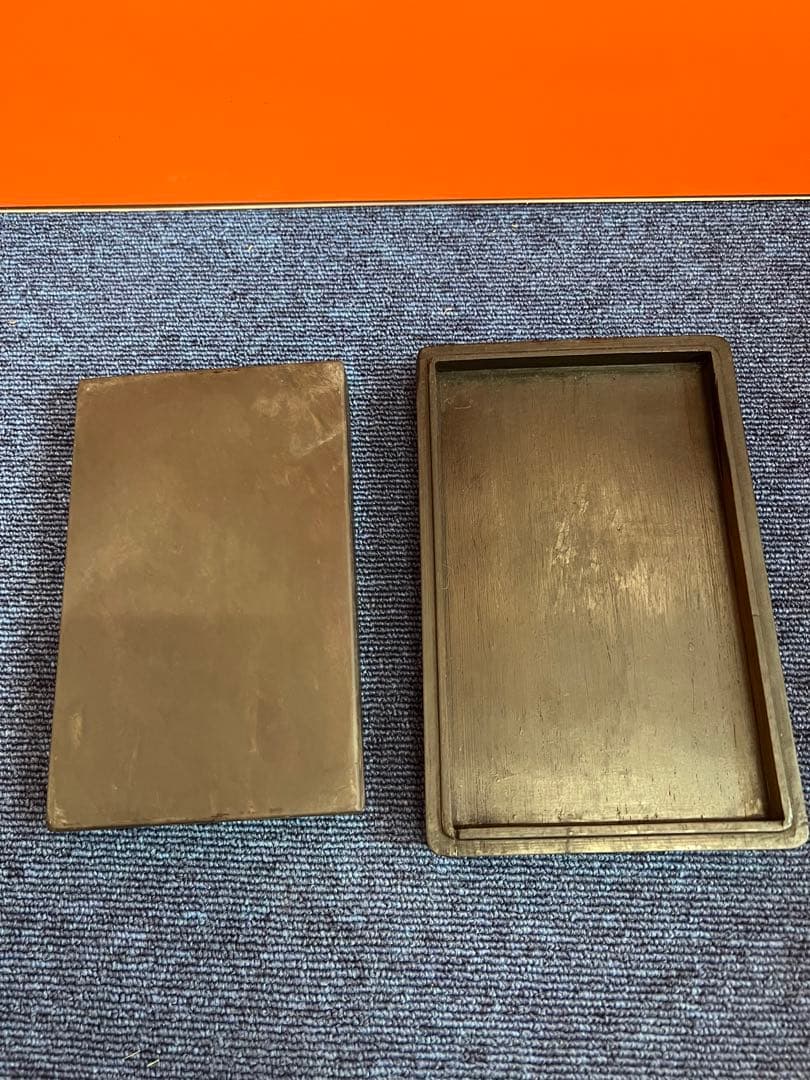 1350 中国  硯  龍雲　石硯　唐木箱　骨董 書道具　古硯　文房四宝