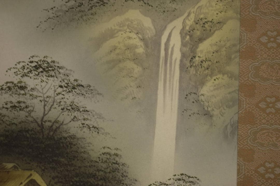 真作/契雪/富獄三羊図/梵字/赤富士/桐共箱付/布袋屋掛軸HI-633