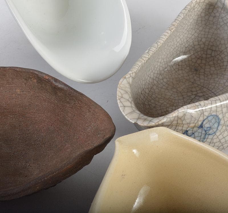 茶道具　京焼　薩摩焼など　湯冷まし　4点まとめて　R4318