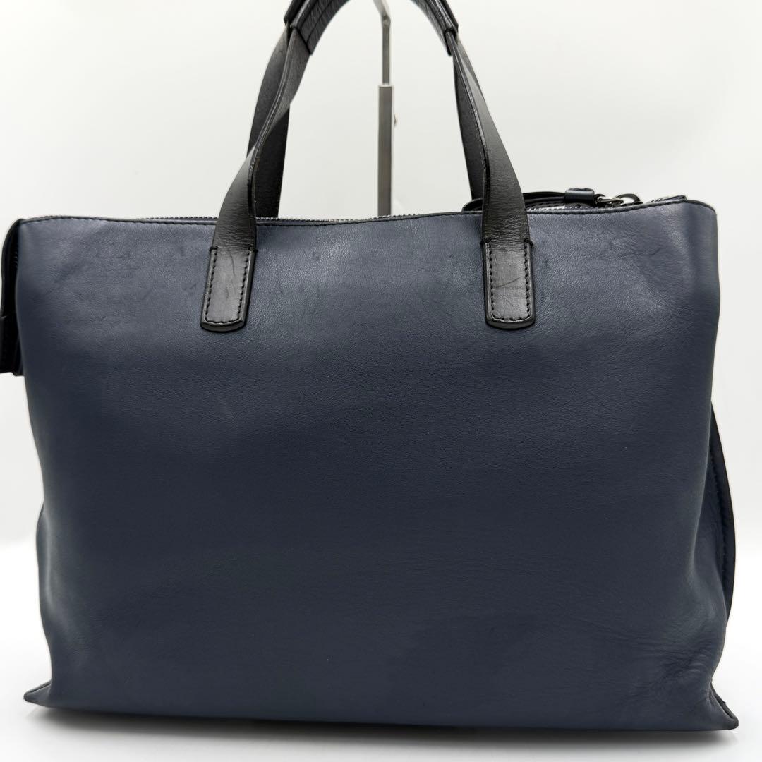 【美品】バリー ビジネスバッグ BIVIOS トレスポ レザー ネイビー 現行