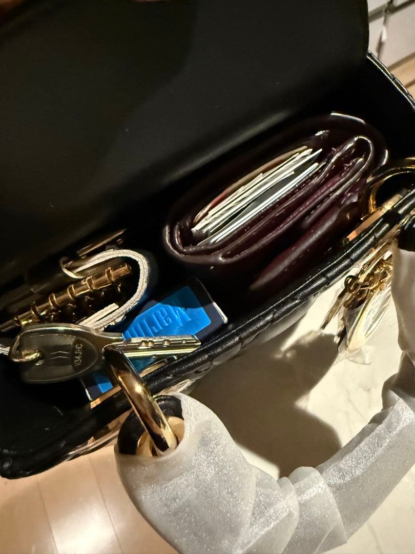 ブラック キルティング ハンドバッグ