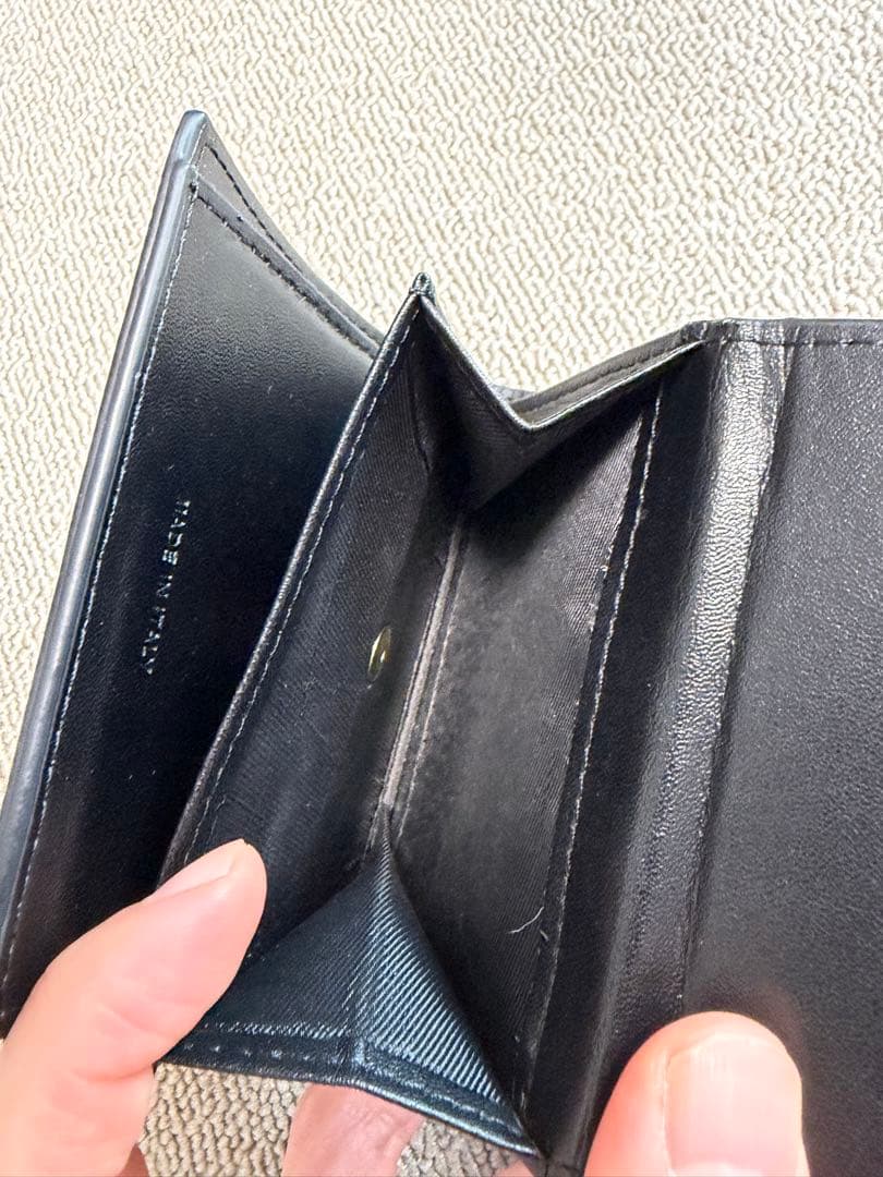 CELINE ブラック 三つ折り財布 トリンオフ