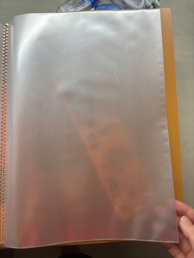 A4 透明クリアホルダー リング式