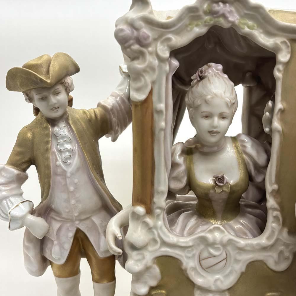 ロイヤル・ダックス・ボヘミア 貴族の輿 ロココ調 フィギュリン アールヌーボー