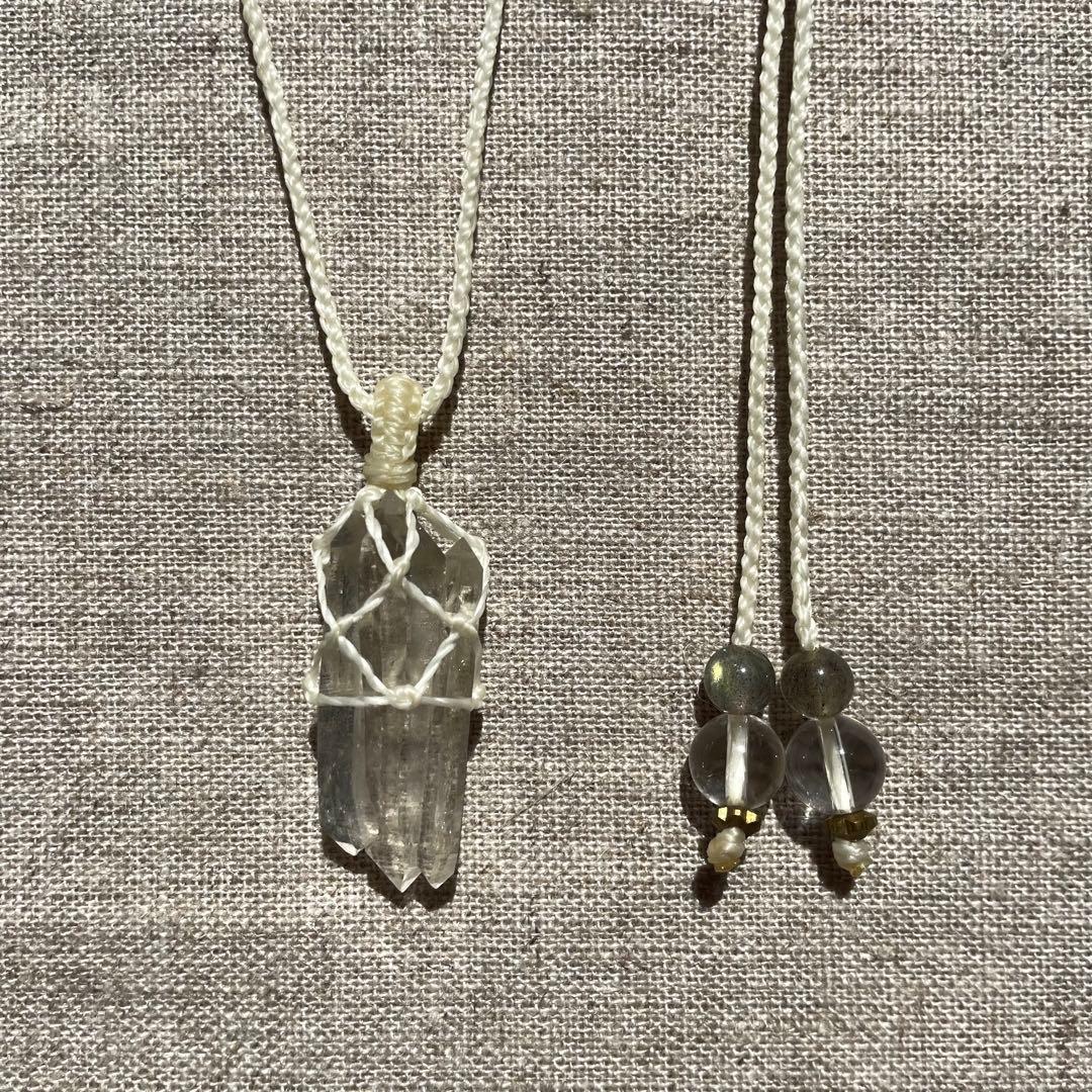 ヒマラヤ水晶 ＊ マクラメネックレス ペンダント