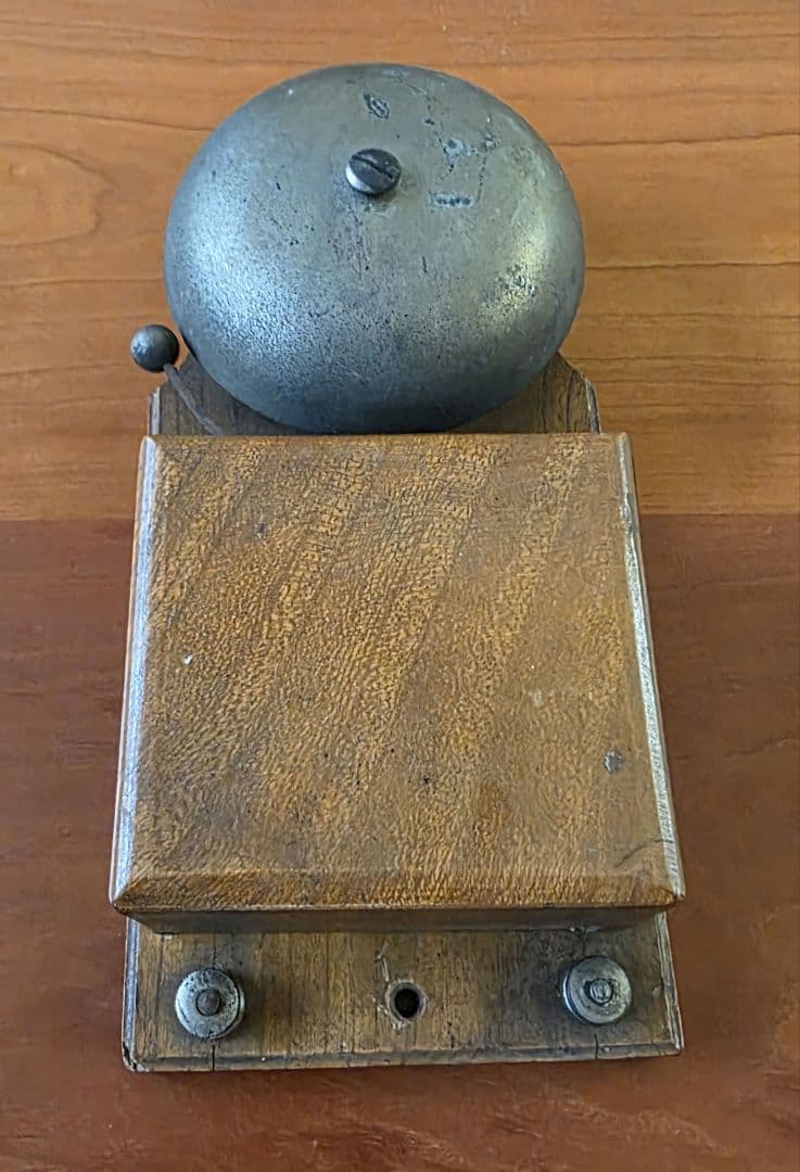 アンティーク　壁掛け式　電話機用　ベル　木製　呼び鈴　Bell レア