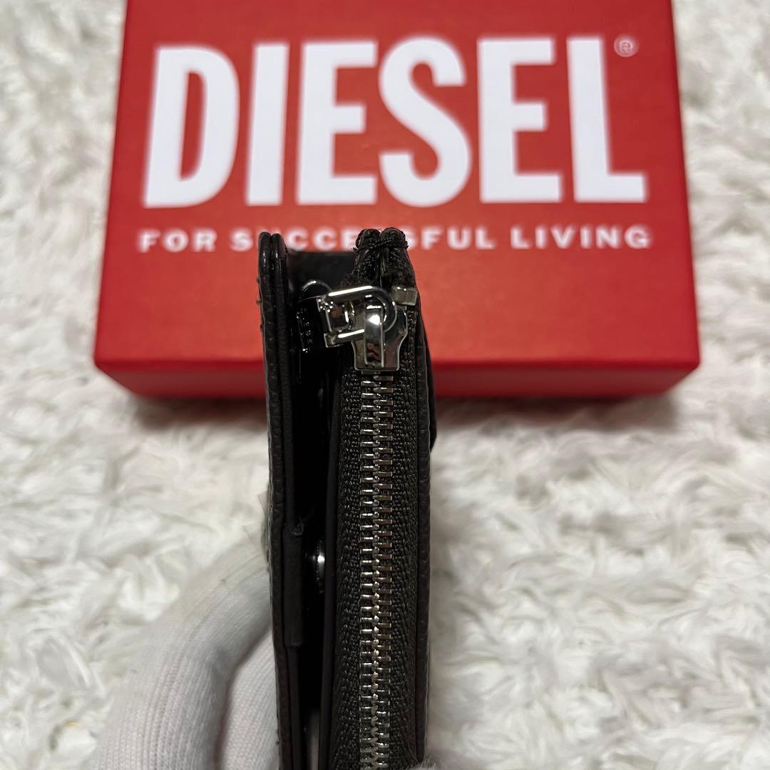 新品　箱付き　DIESEL ダークブラウン レザー キーケース　ケース