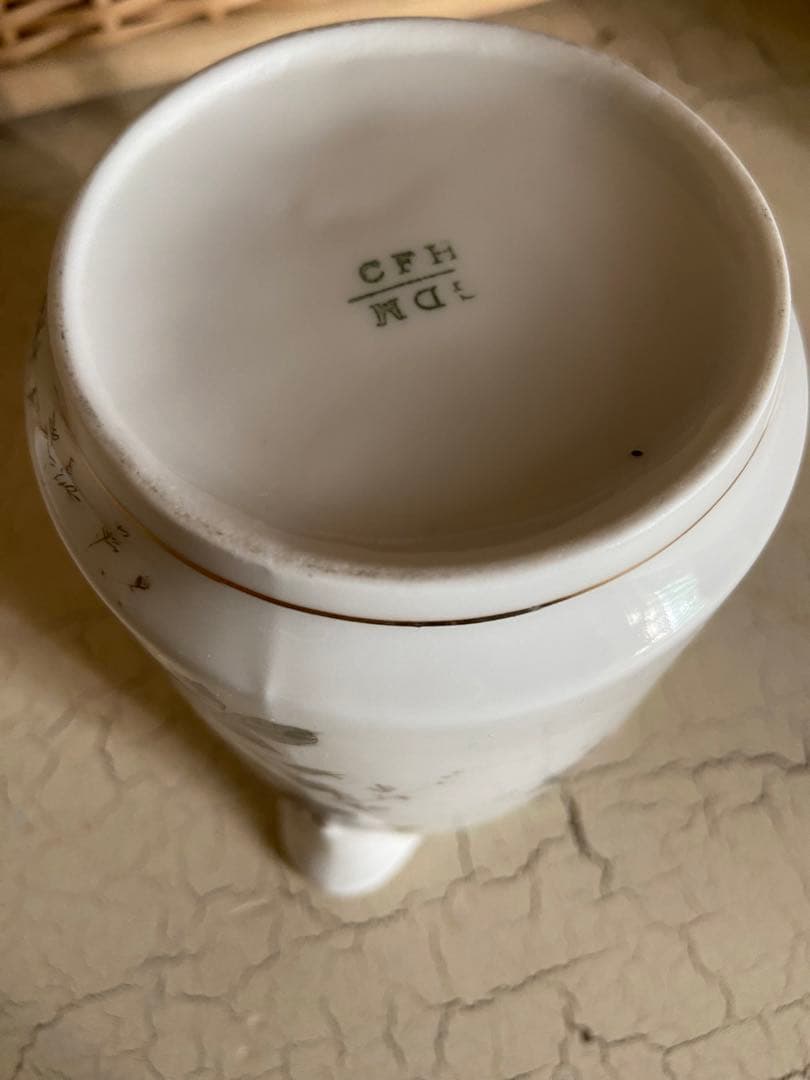 フランス　アンティーク　リモージュ　ピッチャー　ジャグ　花瓶　花器