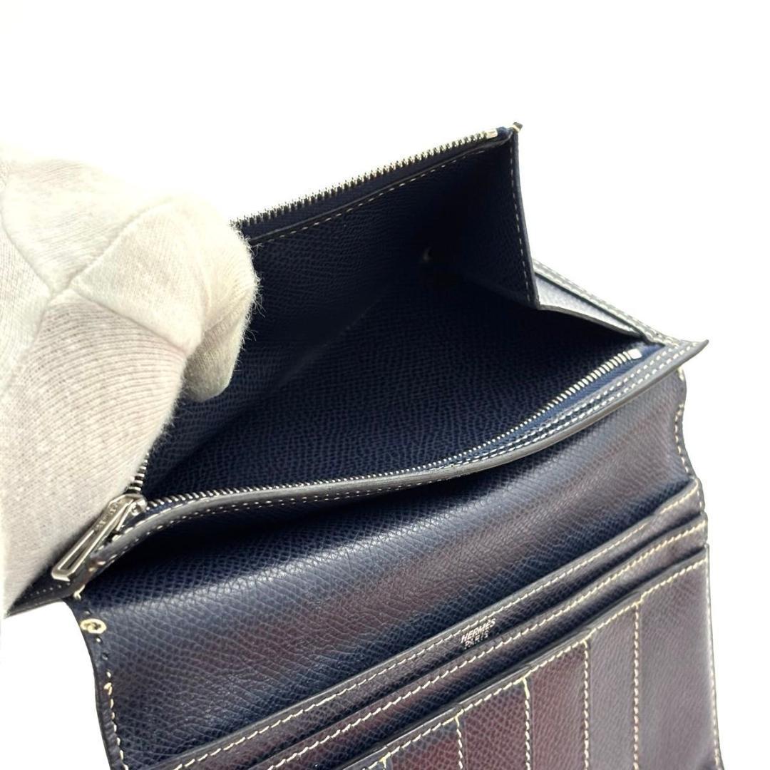 エルメス ベアンクラシック 二つ折り シルバー金具 HERMES 長財布