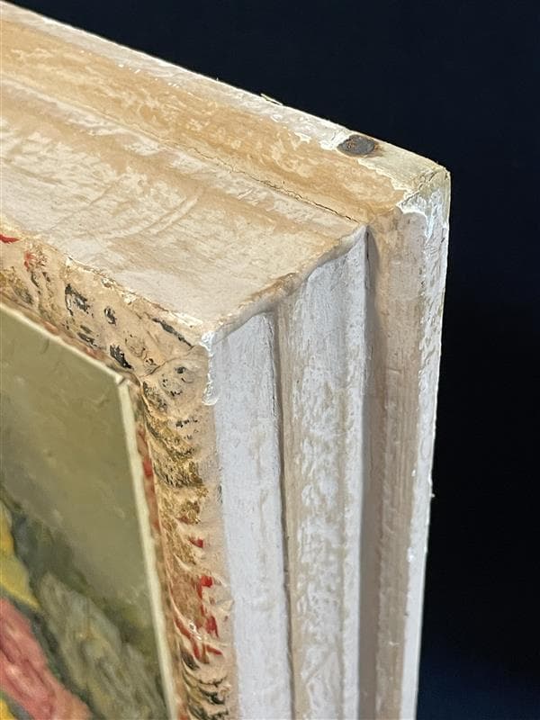 「真作」岡部忠之『薔薇 』静物画　油彩画　額装　サイン有り　10号