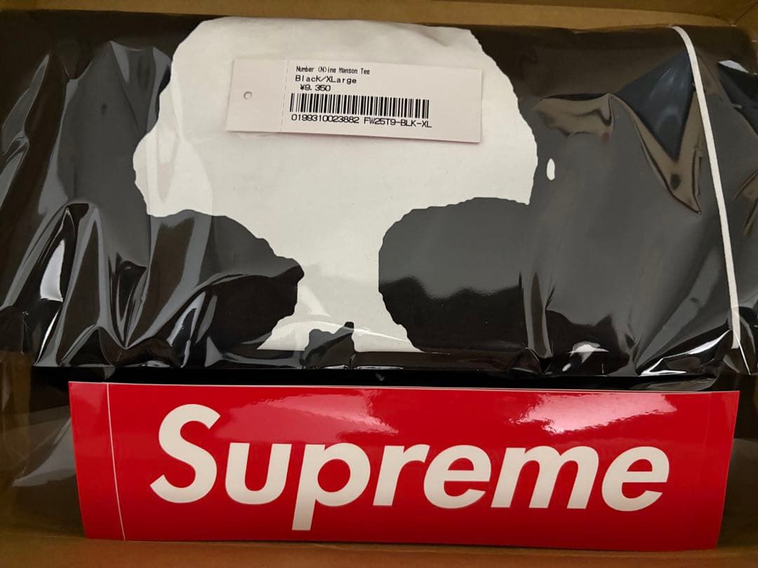 Supreme x Number (N)ine Manson Tee/黒XL