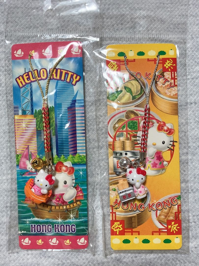 d*7様 【レア】ご当地キティ 香港 飲茶 観光船2個セット 根付け