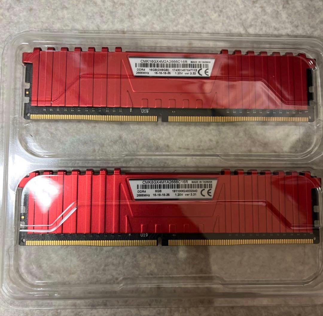 メモリー Corsair DDR4-2666MHz 16GB