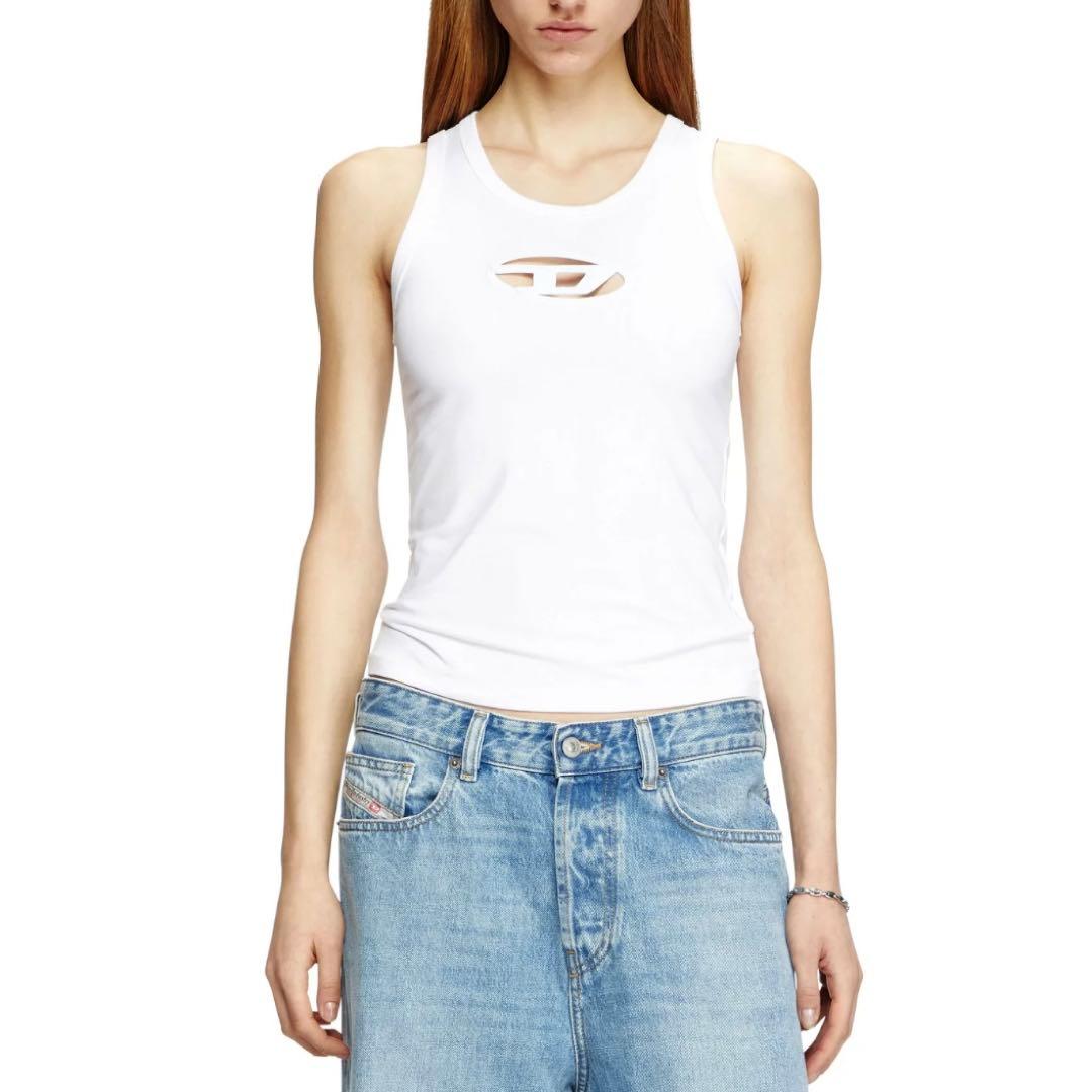y2k❤️ DIESEL T-lynys タンクトップ オーバルD ロゴ