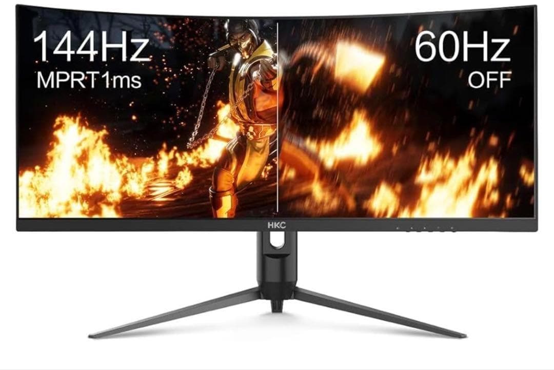 【お盆セール】HKC超湾曲ゲーミングモニター34インチTG34C3U 美品