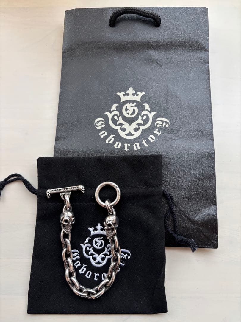 ガボール　ガボラトリー　生前2スカル　スモールオーバルリンクブレスレット