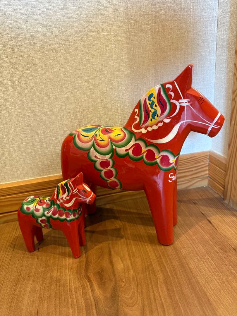 ダーラナホース　大小セット　赤