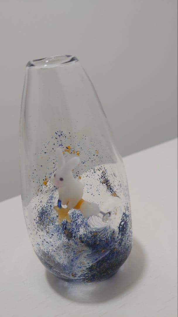 ガラス ウサギ うさぎ オブジェ 置物　リンヴェール RINVERRE