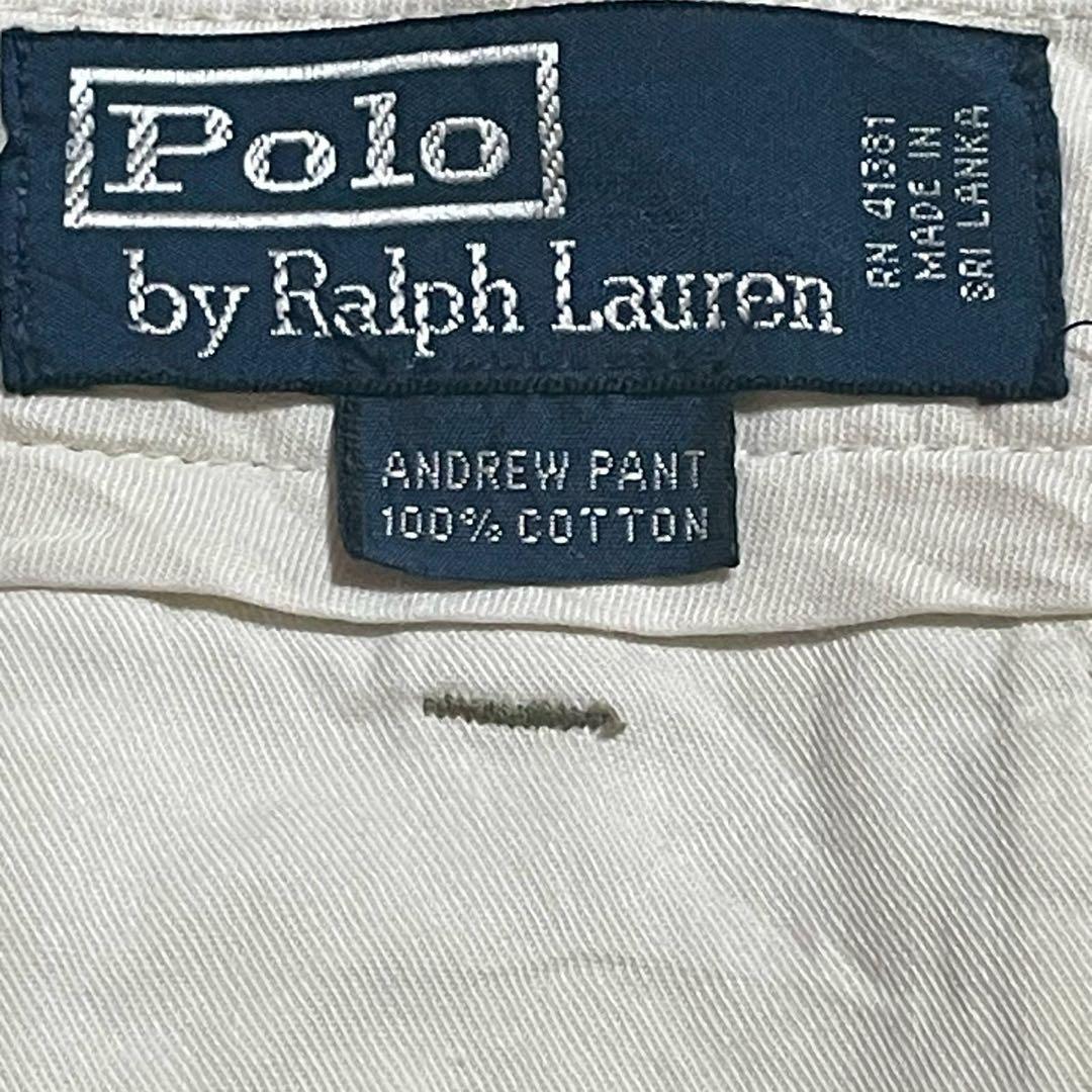 90s ラルフローレン ポロチノ アンドリュー カーキ ツータック 40/32