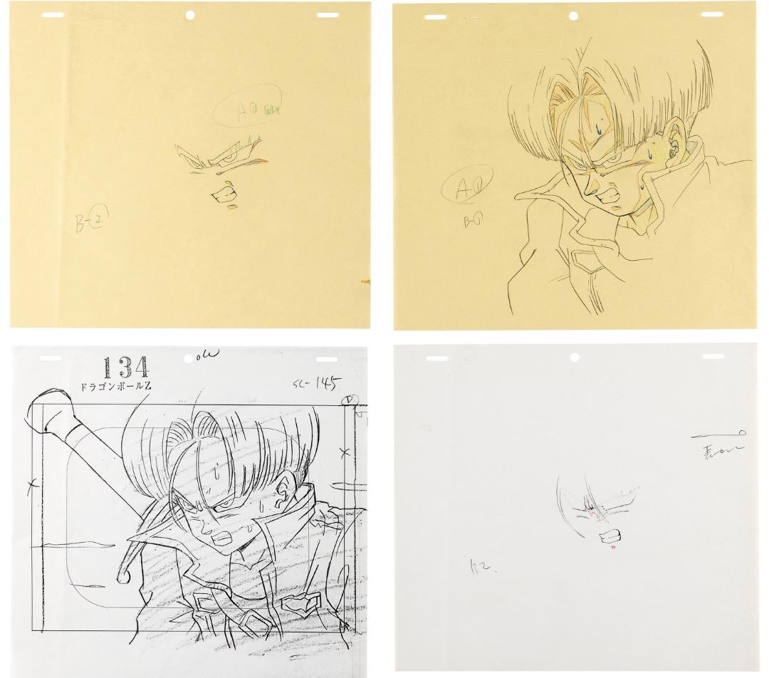 ドラゴンボールZ トランクスのアニメーションの原画5枚セット 東映アニメーション
