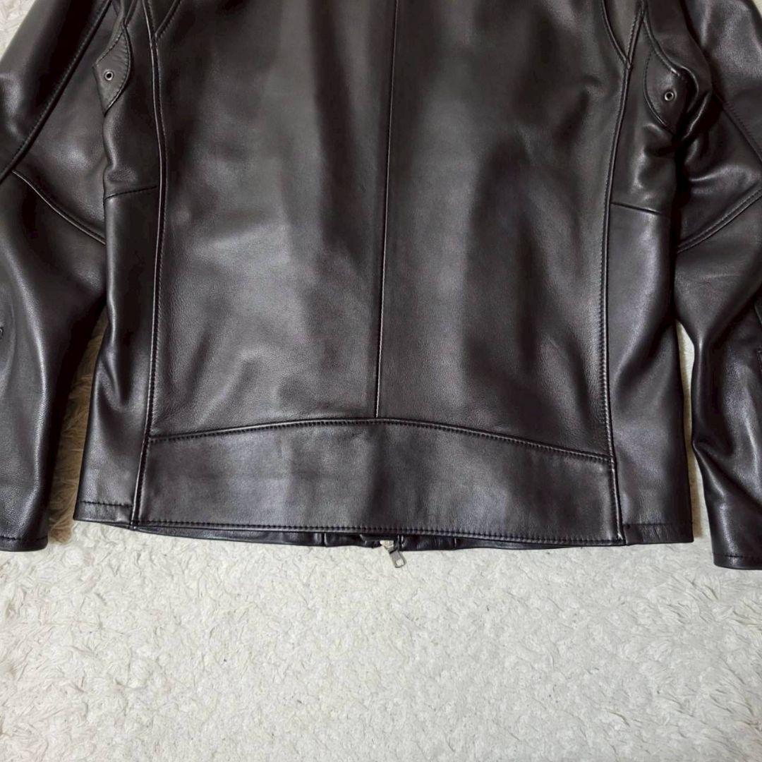 美品✨ ユナイテッドアローズ ラムレザー シングルライダース 羊革 黒 XL