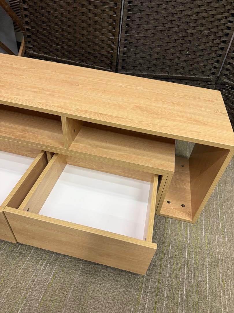 【美品】【洗浄消毒作業済】伸縮式テレビボード　テレビ台　TVボード