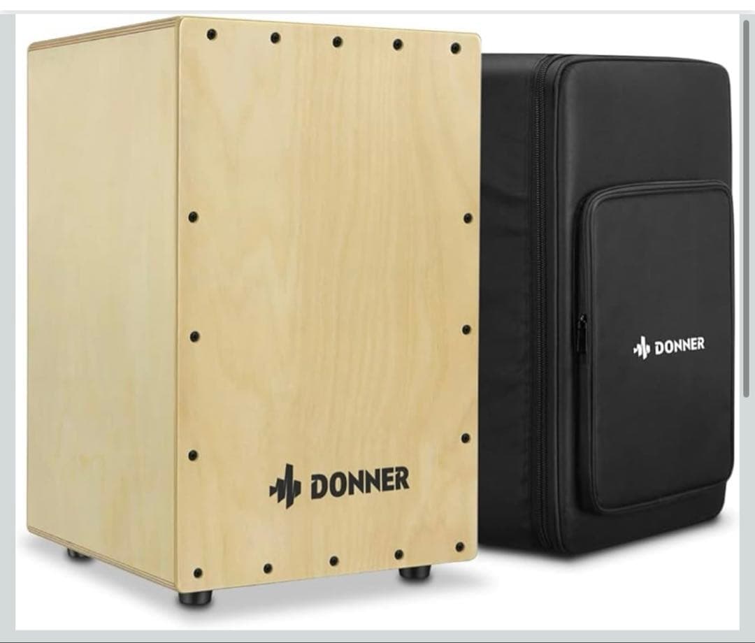 DONNER カホン ナチュラルウッド　カバー付き、おまけ付き