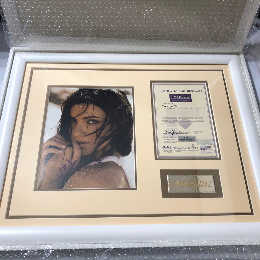 キャメロンディアス 直筆サイン 保証書付 映画 写真 額縁付