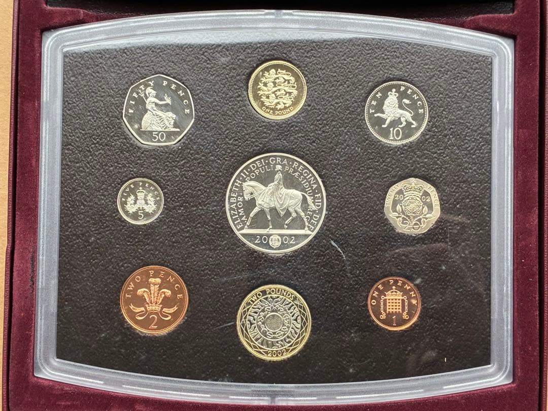 2002年 イギリス エリザベス女王2世 即位50周年記念 プルーフセット