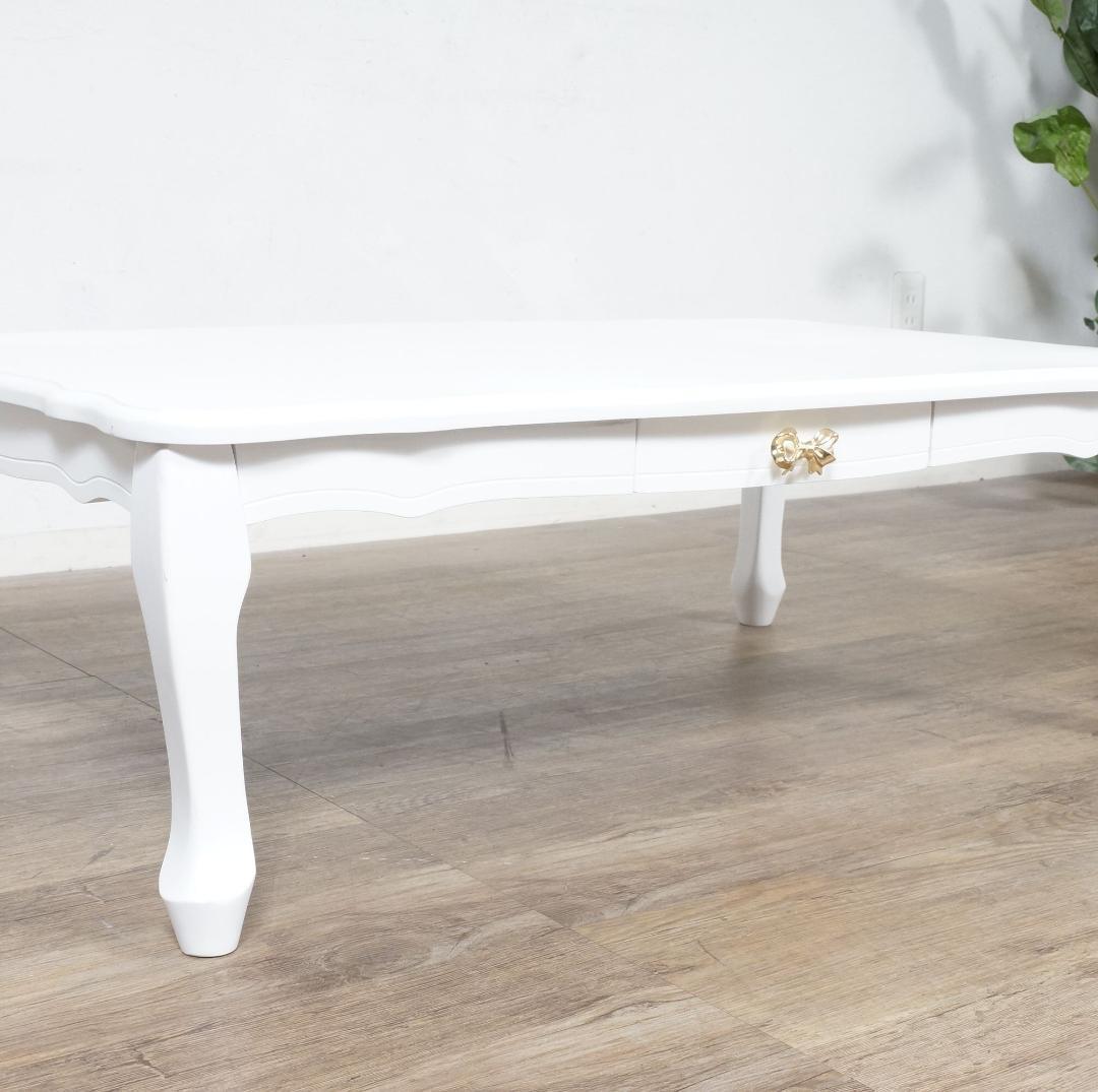 【新品・未使用】　エレガント　猫脚　ヨーロピアン調　折りたたみ式　テーブル