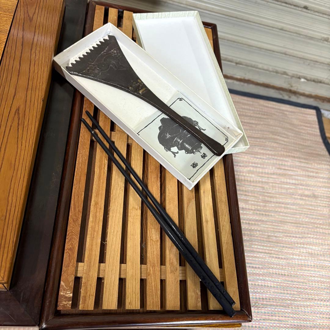 【送料込】関東火鉢　長火鉢　囲炉裏　アンティーク　レトロ骨董品　火鉢等セット