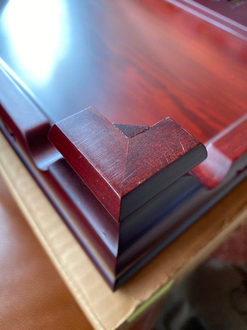 唐木花台・飾り台　松竹梅彫　紫檀　木製