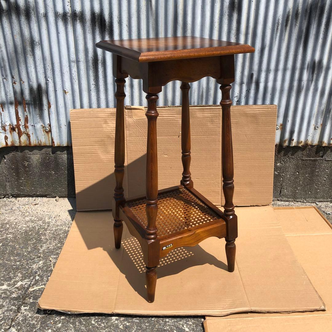 オールドカリモク アンティーク コロニアル 電話台 カリモクサイドテーブル美品