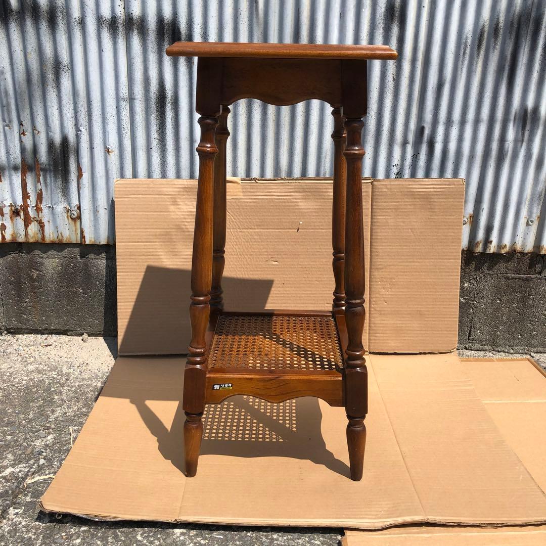 オールドカリモク アンティーク コロニアル 電話台 カリモクサイドテーブル美品