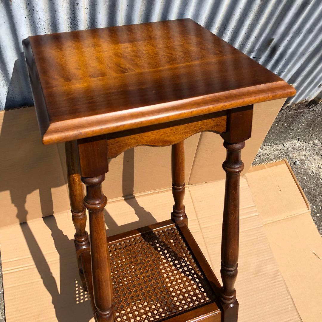 オールドカリモク アンティーク コロニアル 電話台 カリモクサイドテーブル美品