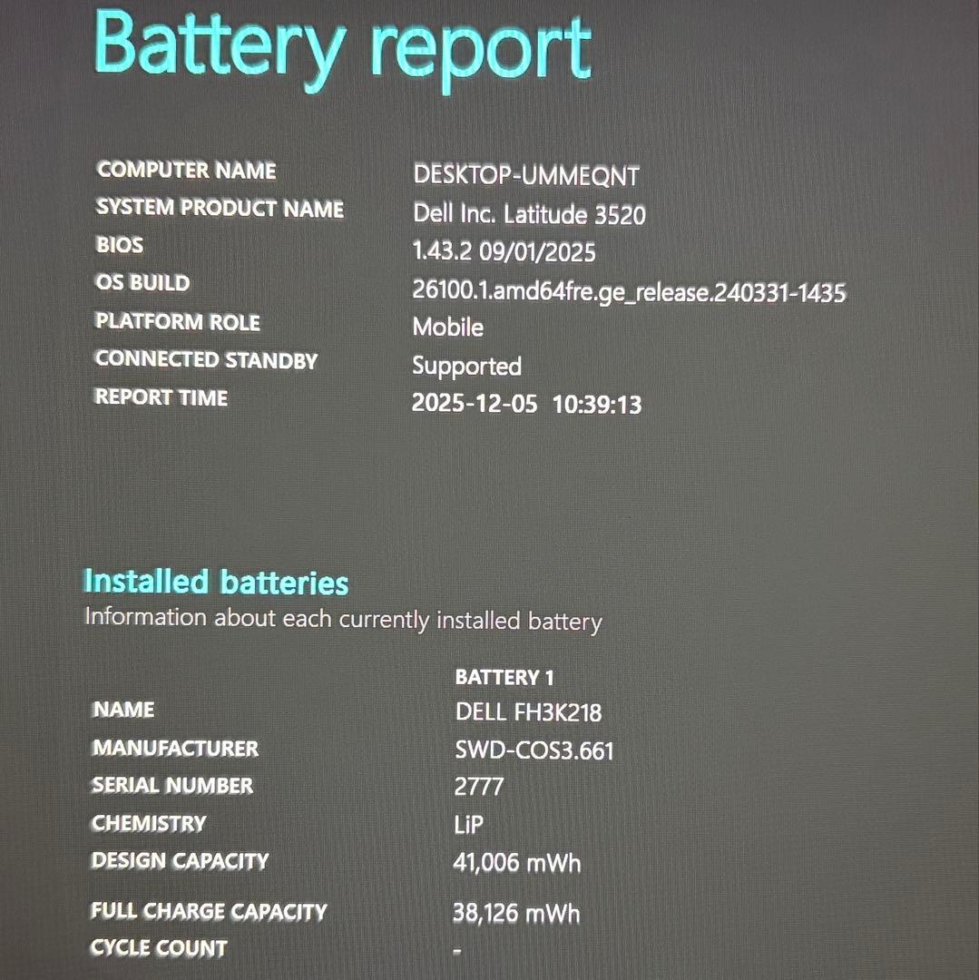 美品 Latitude 3520 第11世代 i5 16GB フルHD オフィス