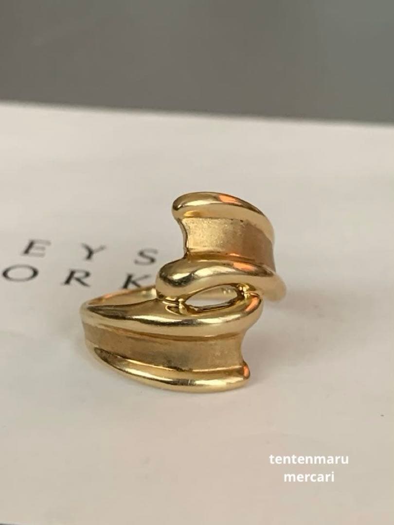 直*子様 ジュエリーマキ ☆ K18 ワイドツイストリング ☆ 幅広地金リング