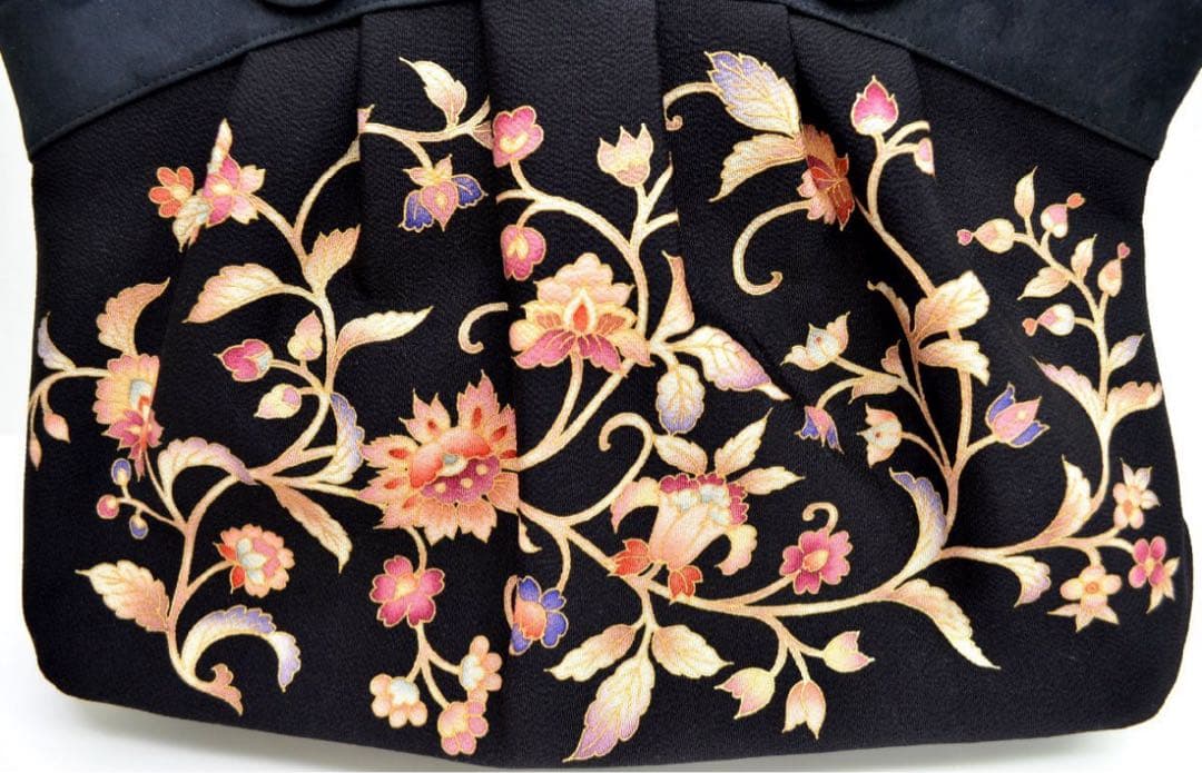 ゆ*け様 美品 OKAJIMA 岡重 ハンドバッグ 和装バッグ 絹100％ トー