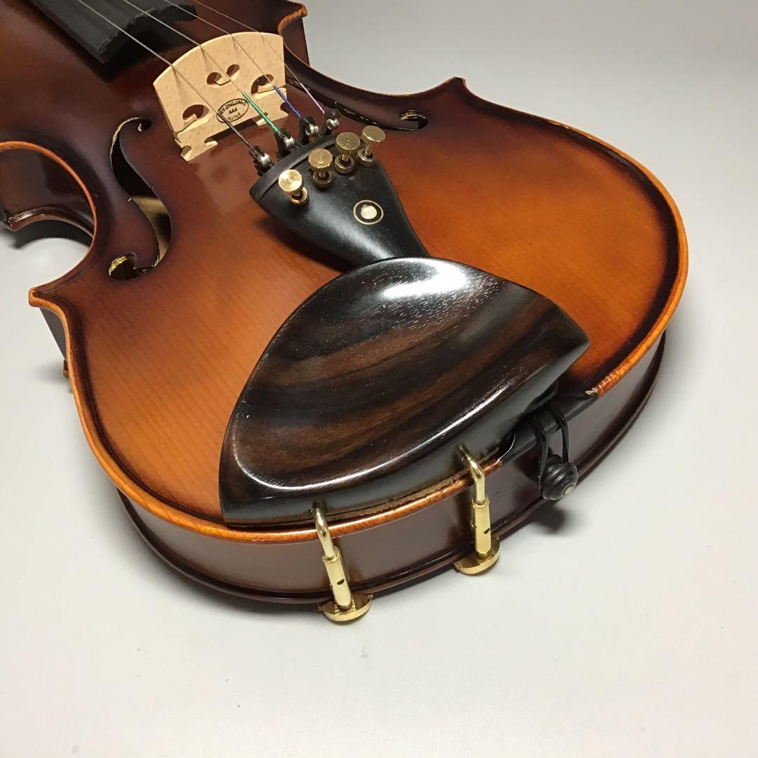 ドレスデン顎当て　縞黒檀　セミヒル型