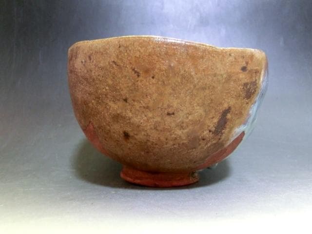 茶碗■一楽茶碗 瑠璃釉 涙艮 ゆがみ茶碗 お茶道具 古い茶器 時代物 骨董品■