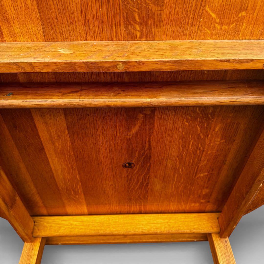 【美品】RUDO ルドー 楢（ナラ）材 折り畳み ちゃぶ台 円卓 無垢材