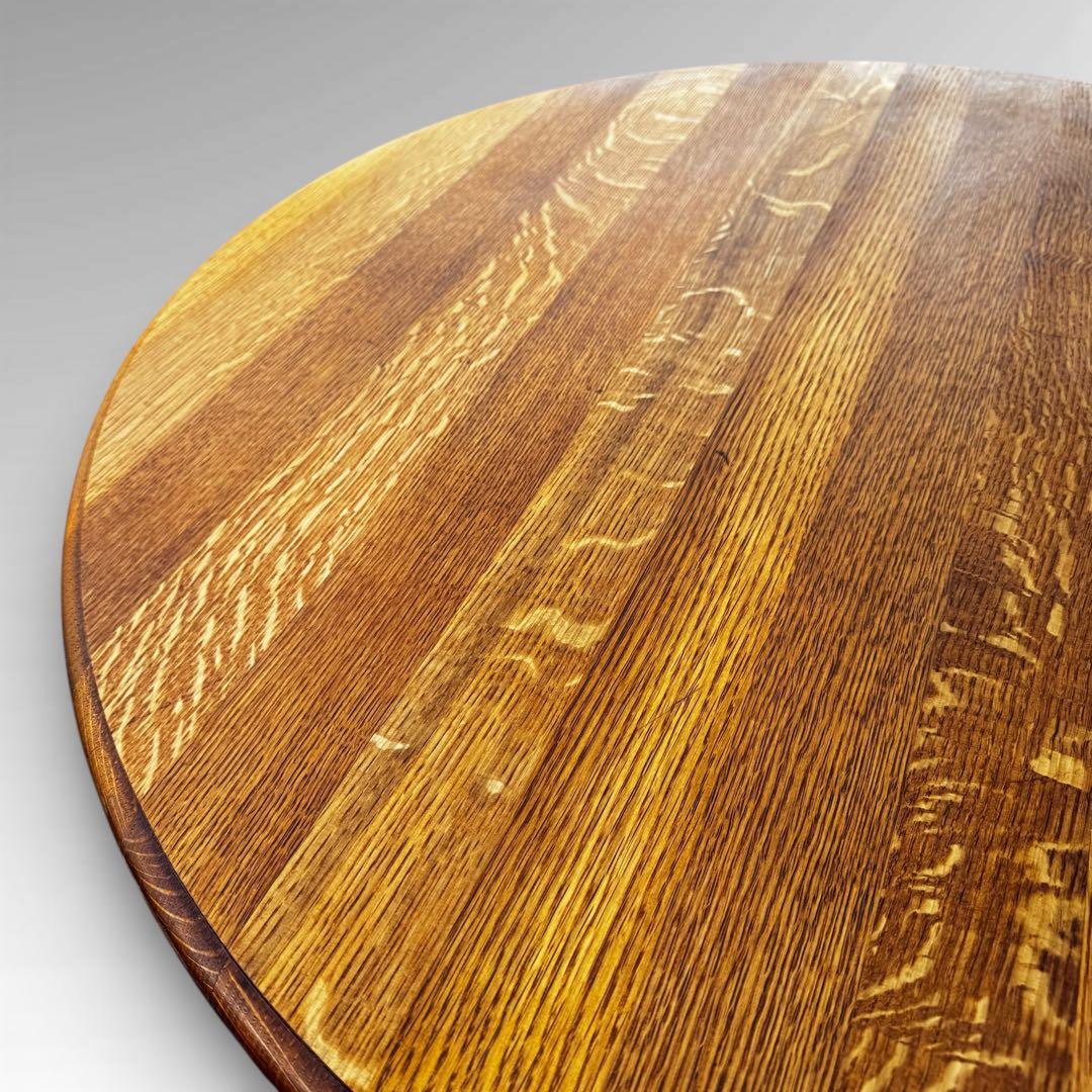 【美品】RUDO ルドー 楢（ナラ）材 折り畳み ちゃぶ台 円卓 無垢材