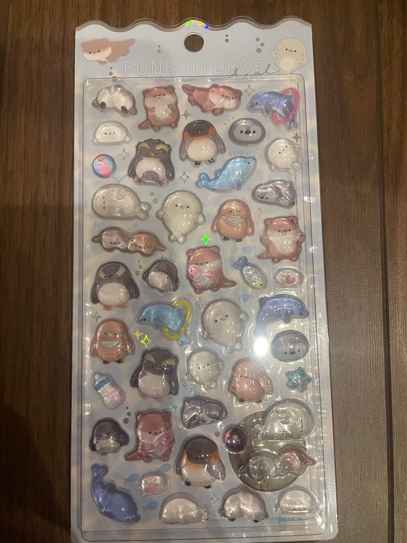 【国内正規品】水族館限定　4枚セット　ボンボンドロップシール