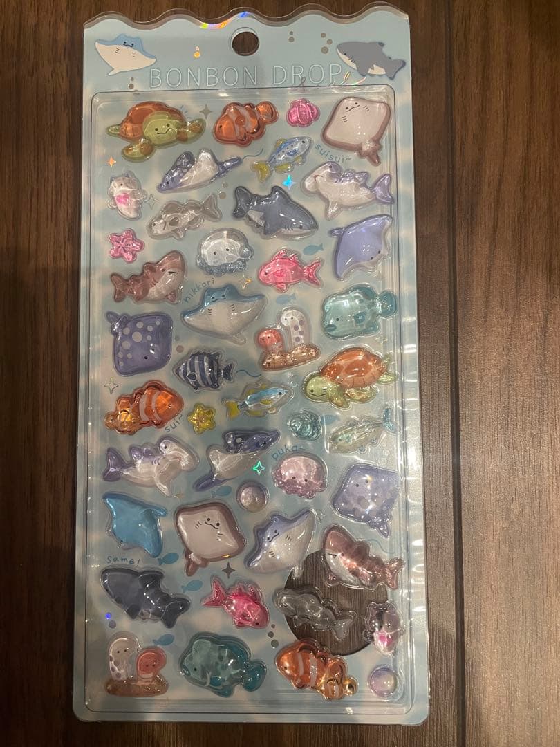 【国内正規品】水族館限定　4枚セット　ボンボンドロップシール