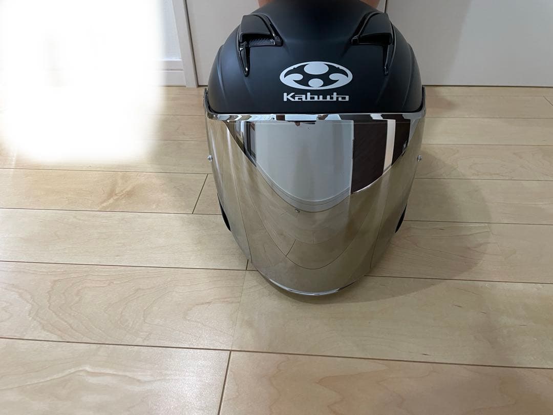 Kabuto ジェットヘルメット エクシード　マットブラック ミラーシールド付き