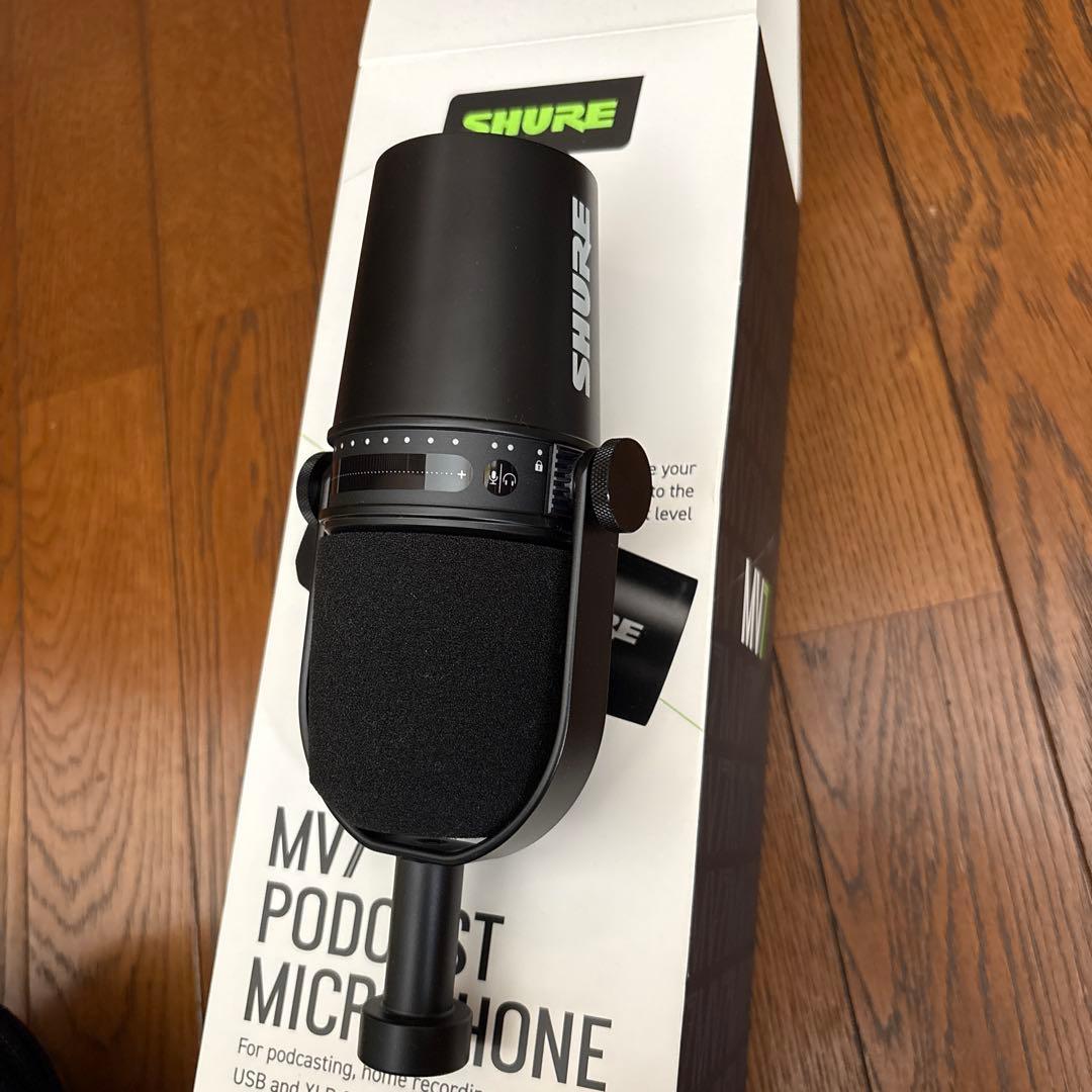 極美品 Shure MV7 ダイナミックマイク USB/XLR両対応 ブラック
